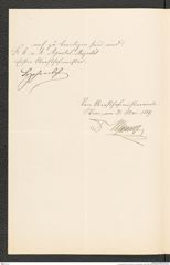 k.k. naturhistorisches Hofmuseum, Intendanzakten 1885-1896 (Hauer), Aktenzahl Z.383/1889, Seite 2